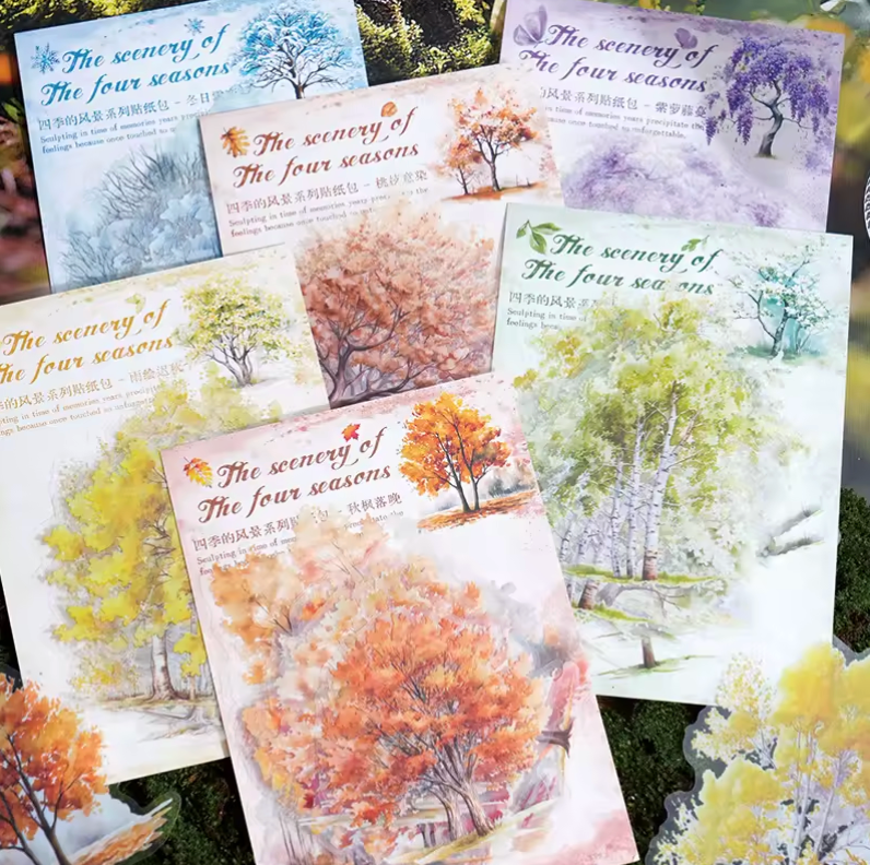 20 Stickers Arboles de estaciones