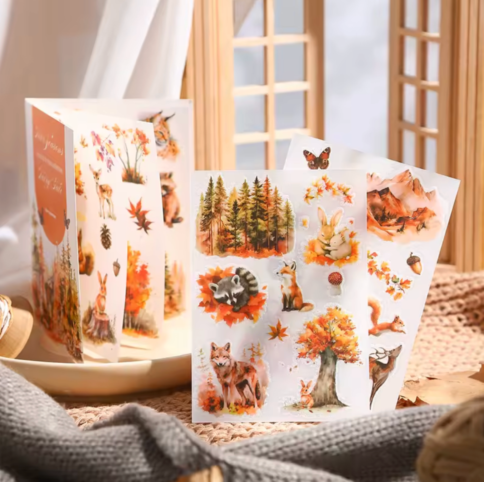 5 Hojas de papel transfer Animales tiernos