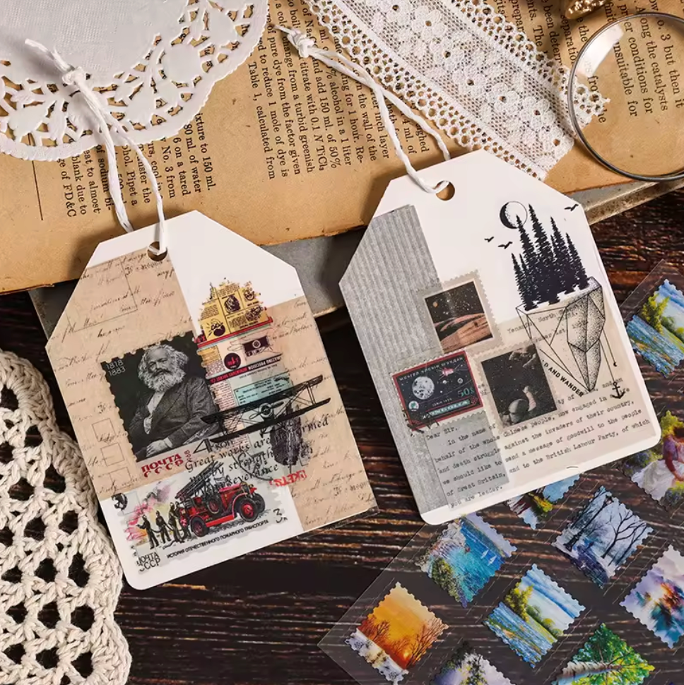 8 Hojas de Stickers Timbres