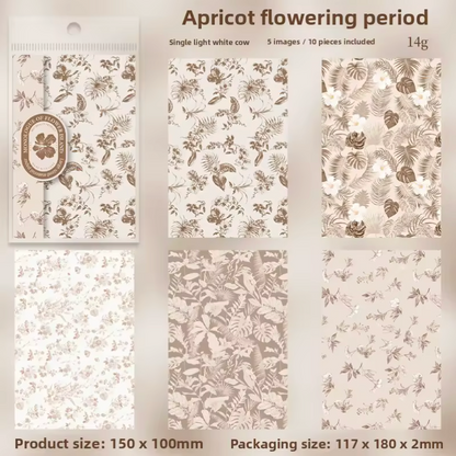 10 Hojas de papel Estilo Toile de Jouy