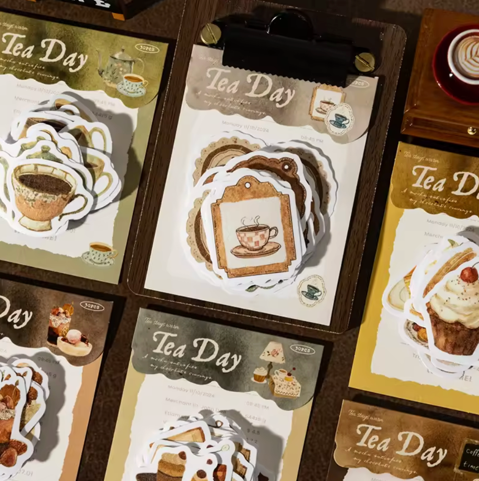 30 Stickers Tea Day