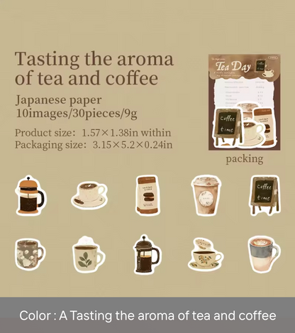 30 Stickers Tea Day