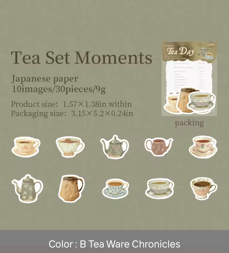 30 Stickers Tea Day
