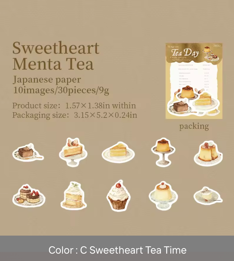 30 Stickers Tea Day