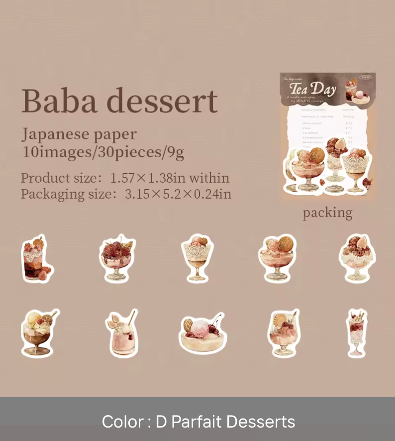 30 Stickers Tea Day