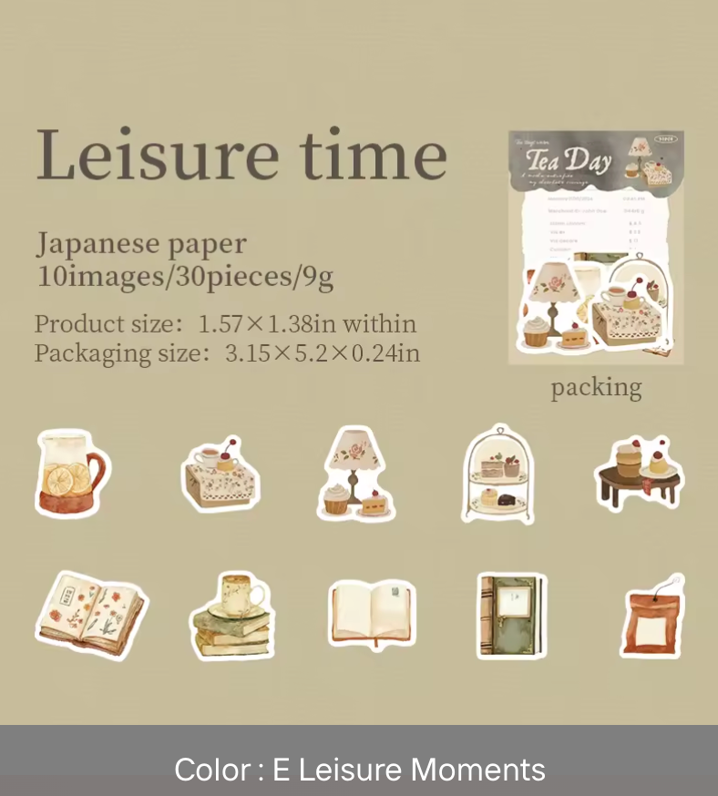 30 Stickers Tea Day