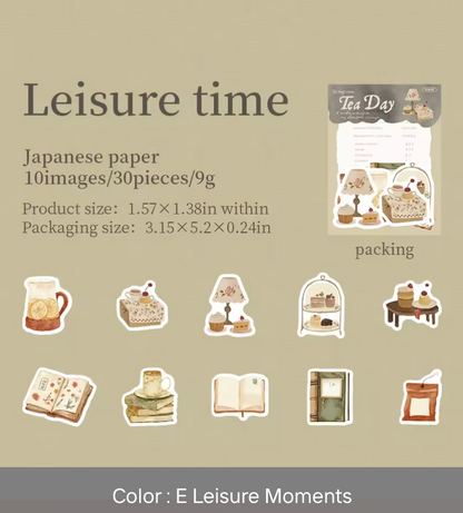 30 Stickers Tea Day