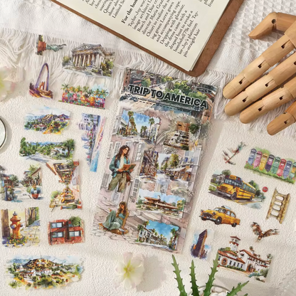 4 Hojas de Stickers Ciudades