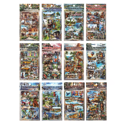 4 Hojas de Stickers Ciudades