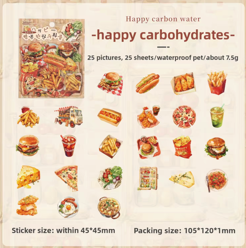 25 Stickers Comida