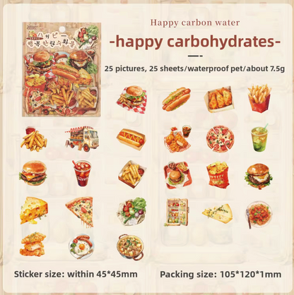 25 Stickers Comida