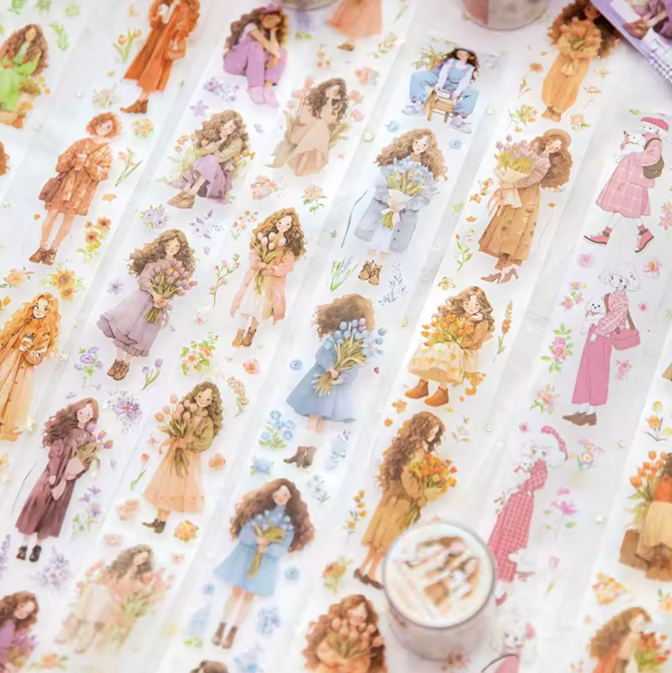 Washi Tape Monitas & Flores de colores