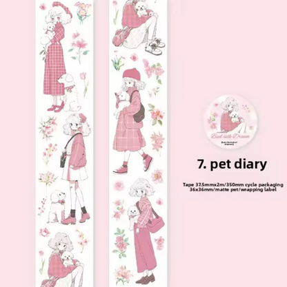 Washi Tape Monitas & Flores de colores