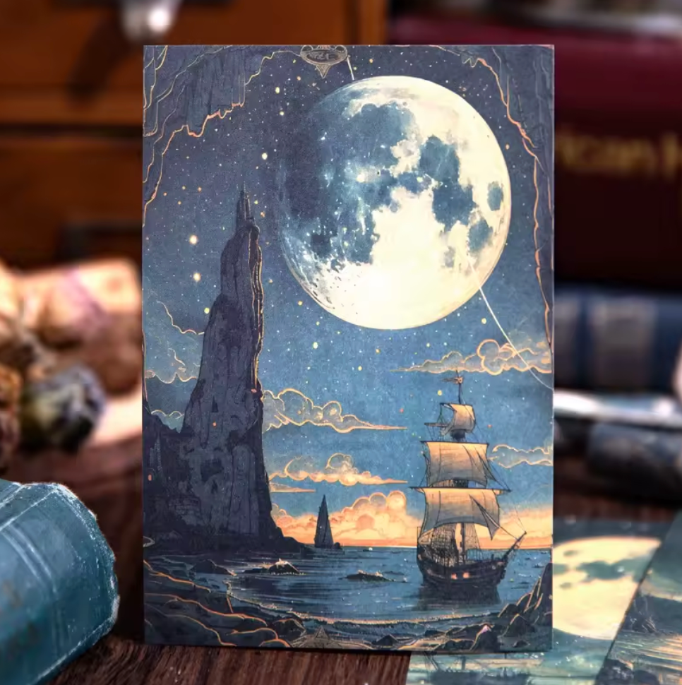 30 Stickers Moonlight Falling