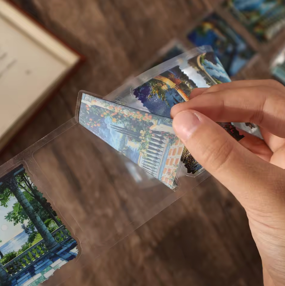 4 Rollos de Stickers Lunas & paisajes