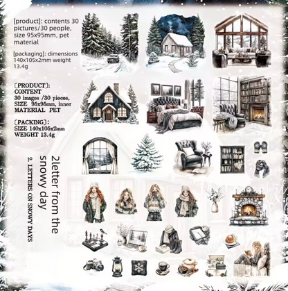 30 Stickers Navidad - Warm Times