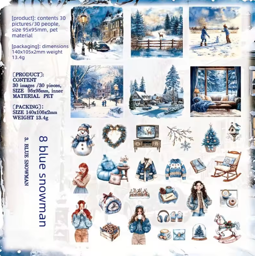 30 Stickers Navidad - Warm Times