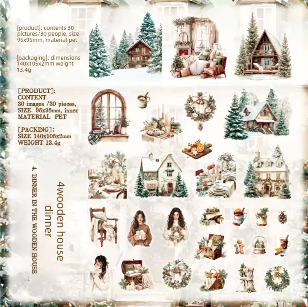 30 Stickers Navidad - Warm Times