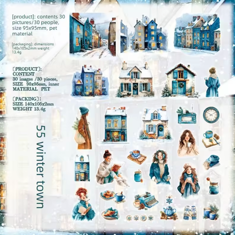 30 Stickers Navidad - Warm Times