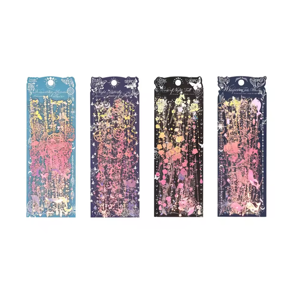 20 Stickers Tiras Holograficas