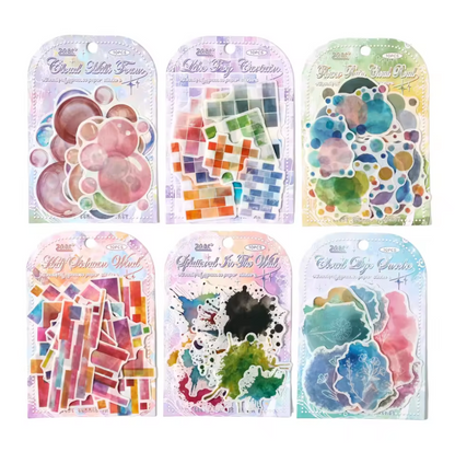 10 Stickers grandes Acuarela