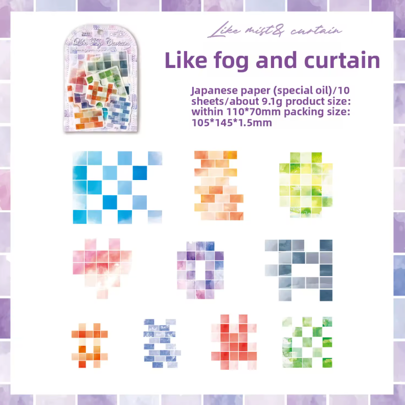 10 Stickers grandes Acuarela