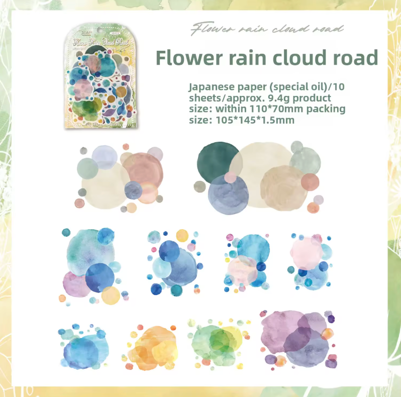 10 Stickers grandes Acuarela