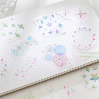 30 Stickers Patrones con ligero glitter