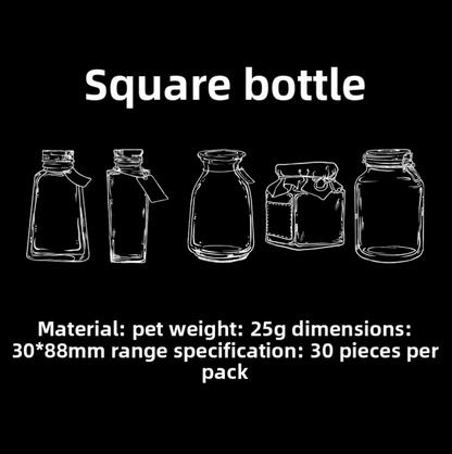 30 Stickers Botellas transparentes