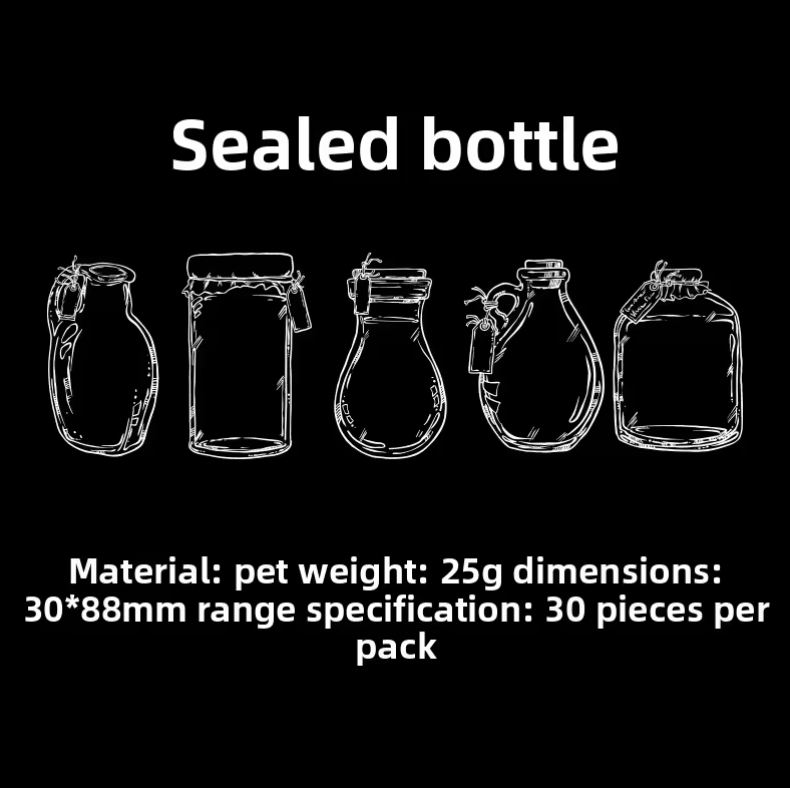 30 Stickers Botellas transparentes