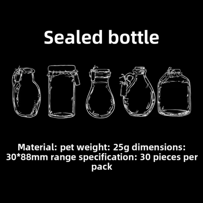 30 Stickers Botellas transparentes