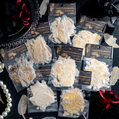 40 Stickers Foil dorado