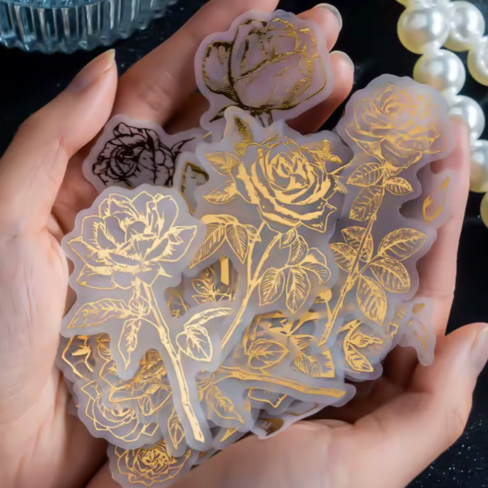 40 Stickers Foil dorado