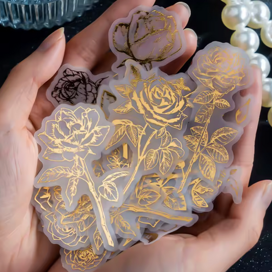 40 Stickers Foil dorado