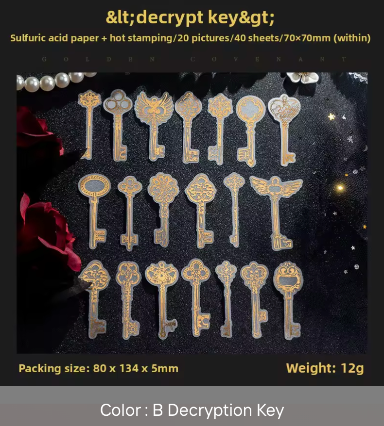 40 Stickers Foil dorado