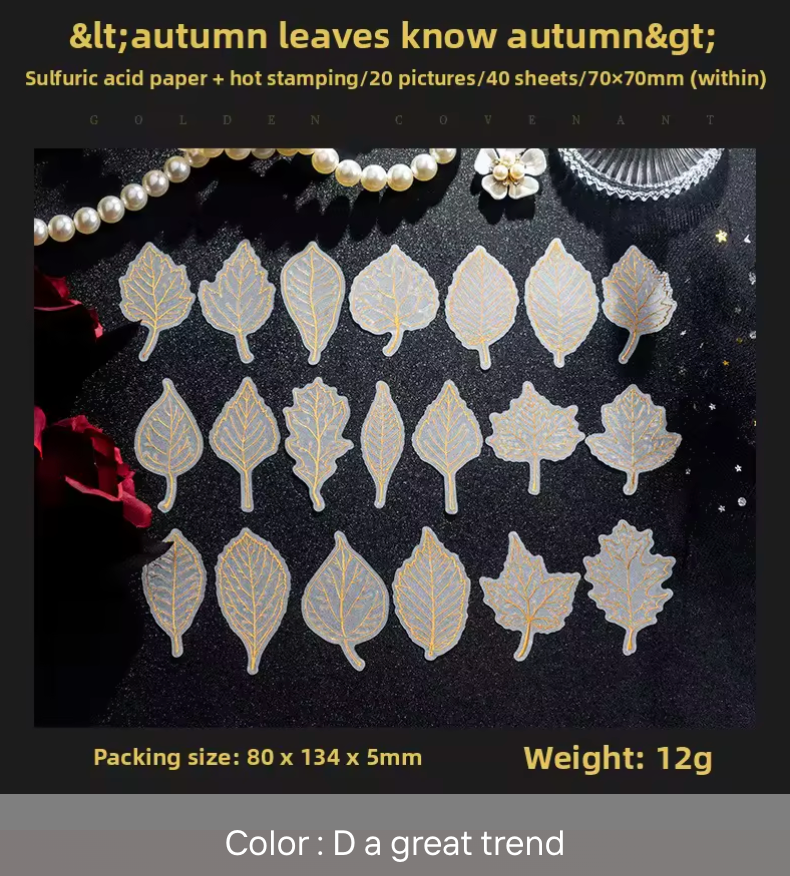 40 Stickers Foil dorado