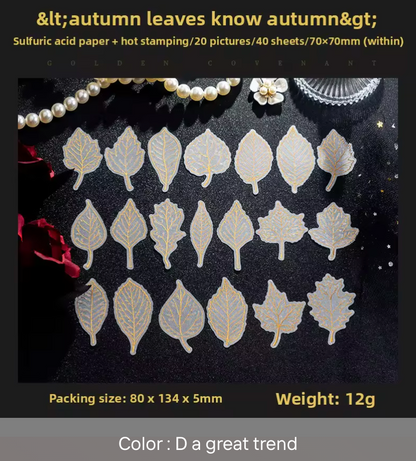 40 Stickers Foil dorado