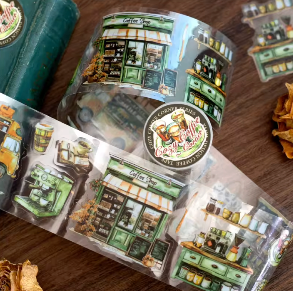 Rollo de stickers Cosy coffee corner