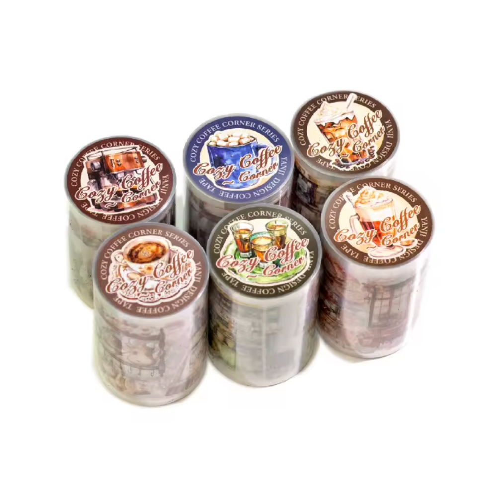 Rollo de stickers Cosy coffee corner