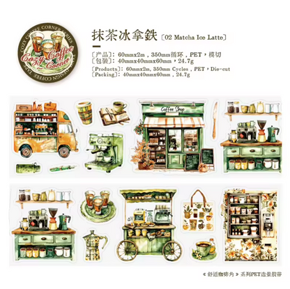 Rollo de stickers Cosy coffee corner
