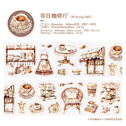 Rollo de stickers Cosy coffee corner