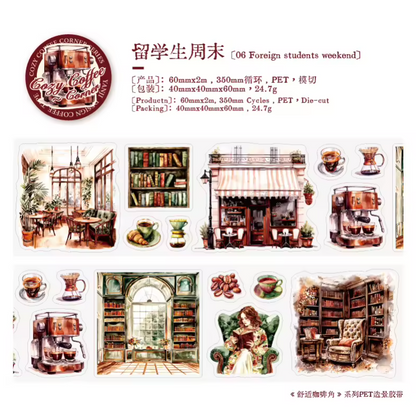 Rollo de stickers Cosy coffee corner