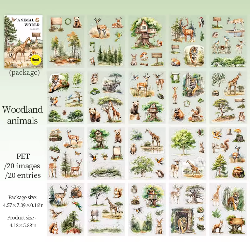 Libro de Stickers Animales salvajes