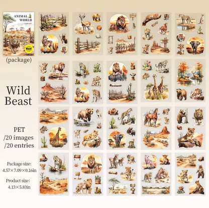 Libro de Stickers Animales salvajes