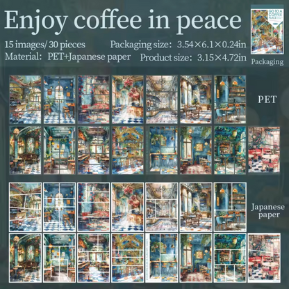 Liçbro de Stickers Ciudades & café - 30 paginas