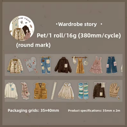 Rollo de Stickers Postres & Café