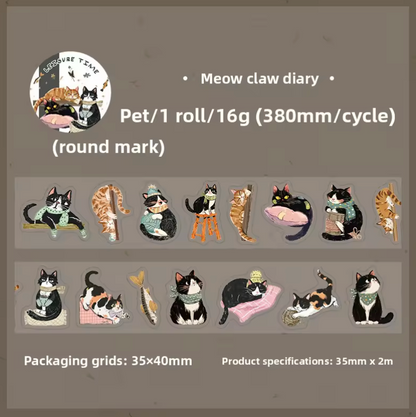 Rollo de Stickers Postres & Café