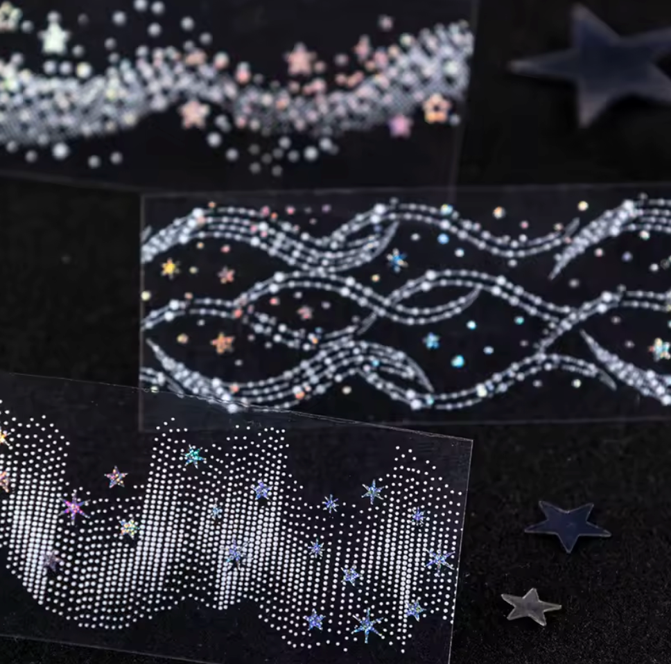 Washi tape foil plateado