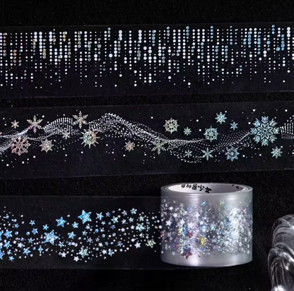 Washi tape foil plateado