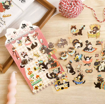 4 Hojas de Stickers Animales